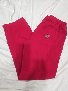 Koi Lite Red Scrub Pants Medium Regular Slim Fit Stretch Medical Uniform